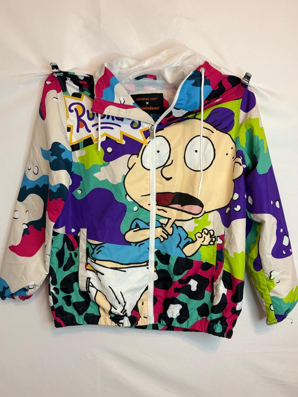 Members Only Multicolor Rugrats Graphic Windbreaker Jacket